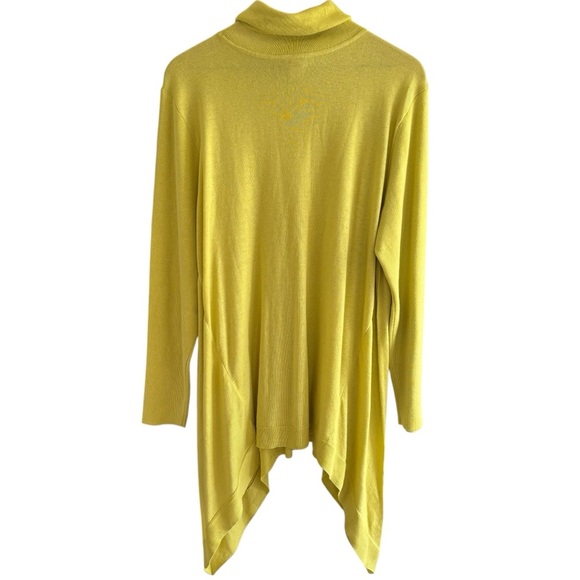 Chico's Turtleneck Sweater Tunic Size 3(XL) Citrine Cashmere Blend Pullover NWT - Picture 5 of 13